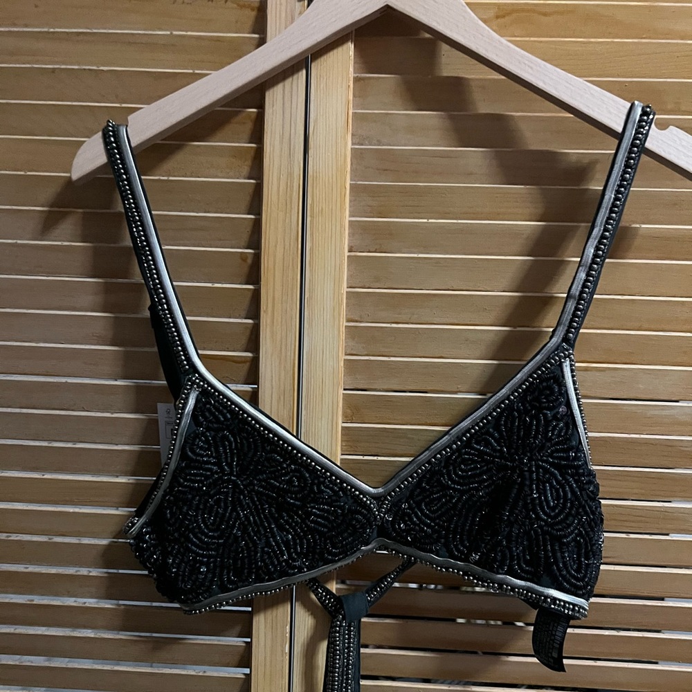 Studded, jeweled bra Top